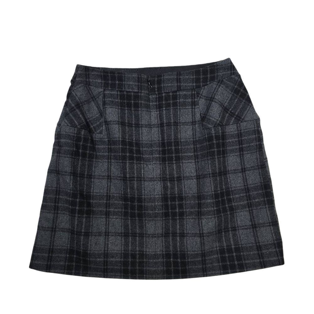 Willi Smith Plaid Mini Skirt in Black and Gray - Picture 2 of 7